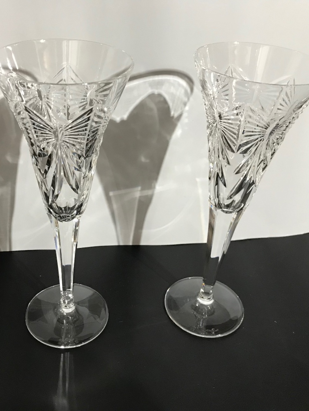 Waterford Crystal 9.5” Champagne Toasting Flute - Millennium Happiness Set of 2